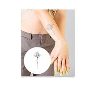 Inkbox Temporary Tattoos, Semi-Permanent Tattoo, One Premium Easy Long Lasting, Waterproof Temp Tattoo with For Now Ink - Lasts 1-2 Weeks, New Life, 6 x 3 in