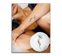 Inkbox Temporary Tattoos, Semi-Permanent Tattoo, One Premium Easy Long Lasting, Waterproof Temp Tattoo with For Now Ink - Lasts 1-2 Weeks, Flower Tattoo, 5 x 2 in, Lilylia