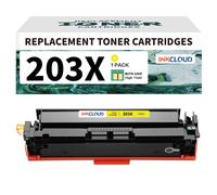 inkcloud 203X/203A Cartouches de toner pour HP CF540X/CF540A M281fdw 1 Jaune