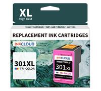 inkcloud 301XL Cartouches d'encre de remplacement pour HP 301 Envy 4500 1 Couleur