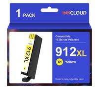 Inkcloud 912XL Cartouches d'encre compatibles pour HP Officejet 8022 8025 8020 8024, 1 Jaune