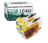 inkcloud LC422XL/LC422 Compatible pour Brother MFC-J5340DW J5740DW J6540DW 2 Jaune