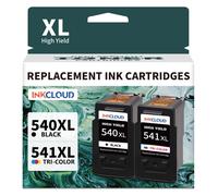 inkcloud PG-540XL/CL-541XL Remplacement pour Canon MG3650 MG3550 MG4250 1 Noir 1 Couleur