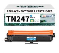 inkcloud TN247 Toner compatible pour Brother TN-243CMYK DCP-L3550CDW MFC-L3750CDW 1 Cyan