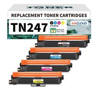 inkcloud TN247 Toner compatible pour Brother TN-243CMYK DCP-L3550CDW MFC-L3750CDW 1BK 1C 1 m 1Y