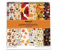 Inkdotpot 25 Des draps Thème D'Automne Pad De Papier Scrapbook 6X6, Papier De Scrapbook À Facettes- Papier Cartonné Coloré Scrapbooking Diy Fond Décoratif Fond De Carte De Création De Cartes