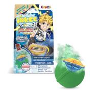 INKEE Bombe de Bain Surprise avec Toupie - Boule de Bain Enfant | Arôme chocolat, beurre de cacao, eau colorée rouge ou vert - 1 mini toupie sur 6 à collectionner