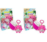 INKEE Boule de Bain Enfant avec Surprise - Bombe de Bain Dragon Fruit 80g + Peluche Squishpet - Bombes de Bain Cadeau Fille & Garçon (Lot de 2)