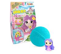 INKEE Boule de bain Princesse - Bombe de Bain Enfant avec Surprise, Figurine Princesse à l'intérieur, Parfum Barbe à Papa & Huile d’Amande Douce, 100g - Testée Dermatologiquement