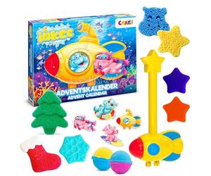 INKEE Calendrier de l'Avent Jouet de Bain, Calendrier de l'Avent Enfant avec boules de bain, bombes de bain et jouet de bain