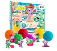 INKEE Coffret cadeau Fun Beach | Boîte de 6 bombes de bain pour enfants, contient 6 figurines d'hippopotame différentes à collectionner - 6 bombes de bain pour enfants avec surprise