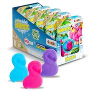 INKEE FLAMINGO Pack de 15 Bombes de bain enfant en forme de Flamant Rose, Boule de bain parfum Chewing-gum à l'huile de Jojoba, testé dermatologiquement, 15x15g
