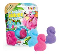 INKEE FLAMINGO Pack de 3 Bombes de bain enfant en forme de Flamant Rose, Boule de bain parfum Chewing-gum à l'huile de Jojoba, testé dermatologiquement, 3x15g