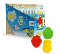 INKEE FRUITY PACK de 30x Bombes de bain enfant, Boules de bain parfumées en forme de fruit - Pomme, Fraise, Ananas, à l'huile de jojoba, testé dermatologiquement