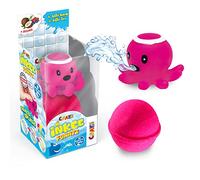 INKEE Funnyz Set de Bain 1x Boule de Bain effervescente et 1 Jouet Bain Bébé Aspergeur, Bombe de Bain Arôme Fruits + Animal Arroseur, Bain Moussant Enfant