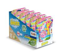 INKEE Galupy Unicorn Lot de 6 sachets de sels de bain pour enfants de 100 g avec 4 couches de couleurs - Arôme barbe à papa et beurre de cacao