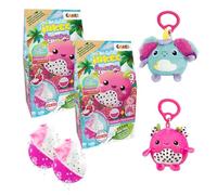INKEE Lot de 2 Boules de Bain Enfant avec Surprise - INKEE Bombes de Bain Parfum Fruit du dragon + Peluche - Boule Bain Surprise Fille & Garçon