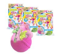 INKEE Pack de 3x Bombes de Bain enfant GALUPY UNICORN Boule de bain avec surprise à l'intérieur - Jouet de bain Licorne