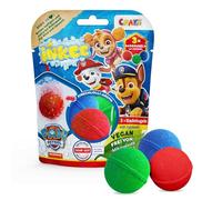 INKEE Paw Patrol Lot de 3 bombes de bain pour enfant - 3 couleurs avec huile de jojoba et sucette de cerise 3 x 50 g - Additif de bain pour enfants