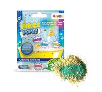 INKEE POPZ | Sel de bain enfant coloré en rose, bleu & vert - Sels de bain crépitants à l'huile d'amande douce & arôme pop-corn, Sachet de 15g