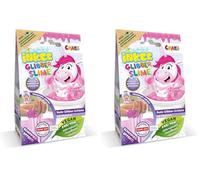 INKEE Slime de Bain Licorne | Poudre pour Bain Enfant Rose avec Arôme Bubble Gum, 100g de Poudre avec Vitamine E (Lot de 2)