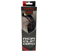 INKgrafiX AVA 2026 Câble de tatouage RCA CLIPCORD Noir Fiche plaquée or Qualité studio Silicone souple extra léger Noir