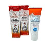 INKgrafiX Lot de 2 crèmes de tatouage Proton avec protection solaire UV/protection solaire SPF50 2 x 40 ml - Végétalien - Crème après-tatouage professionnelle - 10 % Centella, 5 % panthénol