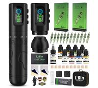 INKin Kit Tatouage Professionnel Complet, Machine Tatouage Sans Fil Avec Course Réglable 2,0-4,2 mm et Batterie 1600mAh, 20Pcs Aiguilles de Tatouage et Tattoo Ink pour Artistes - INKflexo