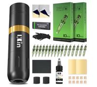 INKin Machine a Tatouer Kit Complet, Kit Tatouage Debutant Complet avec Batterie 1500mAh, Machine Tatouage Sans Fil 3.5mm Stroke de Course avec Encre Tatouage Aiguille Tatouage et pour Artistes-Ultra