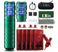 INKin Machine a Tatouer Kit Complet, Maquina de Tatuar avec Course Réglable 2,5mm-4,8mm et 2pcs 1600mAh Batteries Offre Jusqu'à 5-7 heures, Kit Tatouage avec 50pcs Aiguille Tatouage pour Artistes