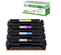 Inkjello Compatible Cartouche de Toner de Remplacement pour HP Color Laserjet Pro M254dnw M254dw M280nw MFP M281fdn MFP M281fdw MFP M281fw Cf540 X/1 x/2 x/3 x (Noir, Cyan, Jaune, Magenta, 4-Pack)