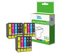 InkJello Compatible Encre Cartouche Remplacement pour Epson XP-102 XP-202 XP-205 XP-212 XP-215 XP-225 XP-30 XP-302 XP-305 XP-312 XP-315 XP-322 XP-412 XP-415 XP-422 XP-425 18XL (BK/C/M/Y, 14-Pack)