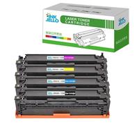 InkJello Compatible Toner Cartouche Remplacement pour HP Colour Laserjet CM1312 CM1312n CM1312nfi CP1215 CP1217 CP1510 CP1514n CP1515n CP1518ni CB540A/1A/2A/3A (Noir/Cyan/Jaune/Magenta, 4-Pack)