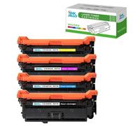 InkJello Compatible Toner Cartouche Remplacement pour HP Colour Laserjet Pro 500 M551 M551n M551dn M551xh 507X CE400X/1A/2A/3A (Noir/Cyan/Jaune/Magenta, 4-Pack)