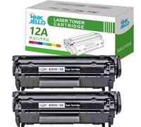 InkJello Compatible Toner Cartouche Remplacement pour HP Laserjet M1005 MFP M1319f MFP M1319 3050 3052 3055 1010 1012 1015 1018 1020 1020 1022 1022n 1022nw All-in-One 3015 3020 3030 (Noir, 2-Pack)