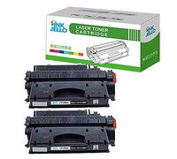 InkJello Compatible Toner Cartouche Remplacement pour HP Laserjet Pro 400 M401a 400 M401d 400 M401dn 400 M401dne 400 M401dw 400 M401n 400 MFP M425dn 400 MFP M425dw CF280X (Noir, Double-Pack)