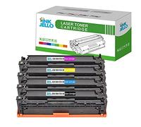 InkJello Compatible Toner Cartouche Remplacement pour HP Laserjet Pro CM1415fn CM1415fnw CP1525n CP1525nw CE320A/1A/2A/3A (Noir/Cyan/Jaune/Magenta, 4-Pack)