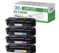 InkJello Compatible Toner Cartouche Remplacement pour Samsung CLP-415N CLP-415NW CLX-4195FN CLX-4195FW Xpress SL-C1810W Xpress SL-C1860FW CLT-504S (Noir/Cyan/Magenta/Jaune, 4-Pack)