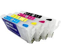 Inkjet Cartouche d'encre rechargeable vide 405XL compatible avec imprimante Workforce Pro WF-7830DTWF WF-7840DTWF WF-4830DTWF WF-4820DWF WF-4825DWF WF-3820DWF WF-3825DWF WF-7835DTWF WF-7310