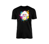 Inkling Teeshirt avec motif d'éclaboussures d'encre de couleur - Squid Splat Octolings Turf War Battles Third Person Shooter Jeu vidéo en ligne Campagne Cadeau pour adultes adolescents enfants (M,