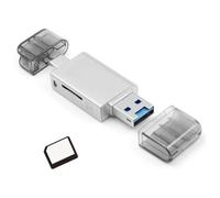 Inkoby Adaptateur de Lecteur de Carte Mémoire Nano et Carte SD TF vers USB C et USB 2.0 Plug & Play