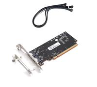 Inkoby Carte Graphique Externe Haute Performance PCIe 4.0 X16 vers Adaptateur Demi-Hauteur SlimSAS 8654 avec Câble