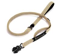 Inkoby Laisse Tactique Élastique Robuste pour Chien - Laisse pour Chien Anti-Traction - Réfléchissante - Absorbe Les Chocs - Grande Laisse pour Chien -