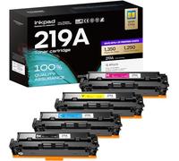 iNKPAD 219A 219X MFP 3302FDWG Lot de 4 cartouches de toner compatibles avec HP 219A 219X W2190A pour Color LaserJet Pro MFP 3302SDWG 3302FDNG 3302FDW 3302SDW 3302FDN 3202DN noir, cyan, magenta, jaune