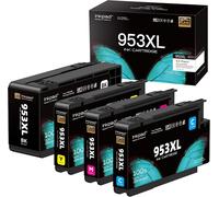 INKPAD 953XL Cartouche d'encre pour remplacer Les Cartouches compatibles 953XL HP OfficeJet Pro 7740/7720/7730 HP OfficeJet Pro 8730/8210/8710/8715/8725/8720/8725/8728 (Multicolore, Pack de Quatre)