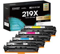 iNKPAD Lot de 4 toners 219X 219A MFP 3302FDWG (avec puce) compatibles avec HP 219X 219A Color LaserJet Pro MFP 3302FDWG 3302FDNG 3302SDWG 3302FDW 3302SDW 3302FDN 3202DN