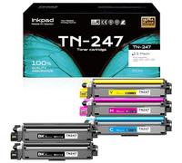 iNKPAD TN243 TN247 CMYK Toner Compatible pour Brother MFC L3750CDW TN243CMY | MFC-L3750CDW DCP-L3550CDW DCP-L3510CDW MFC-L3770CDW MFC-L3710CW HL-L3210CW HL-L3230CDW TN-24770CDW