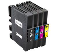 Inkpro - 4 Cartouches d'encre Compatible avec Ricoh GC-41 Black (XL), Cyan (XL), Magenta (XL), Jaune (XL) pour Aficio SG 3100, 3110, 3120, 7100