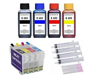 InkPro Cartouches d'encre Rechargeables 603 + 400 ML d'encre pour Expression Home XP-2100 2105 3100 3105 4100 4105 Workforce WF-2830 2835 2850