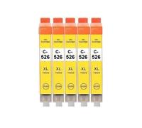 Inkpro Lot de 5 cartouches d'encre compatibles avec Canon CLI-526 Jaune pour Pixma IP4850 IP4950 IX6550 MG5140 MG5150 MG5240 MG5250 MG5340 MG5350 MG6150 MG6250 MG8150 MG8240 MG825 0 MX715 MX885 MX895